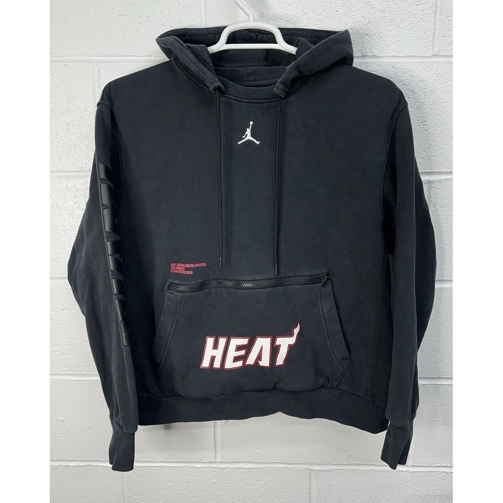 Jordan‎ Miami Heat Courtside Statement Edition Black Pullover Hoodie / Large